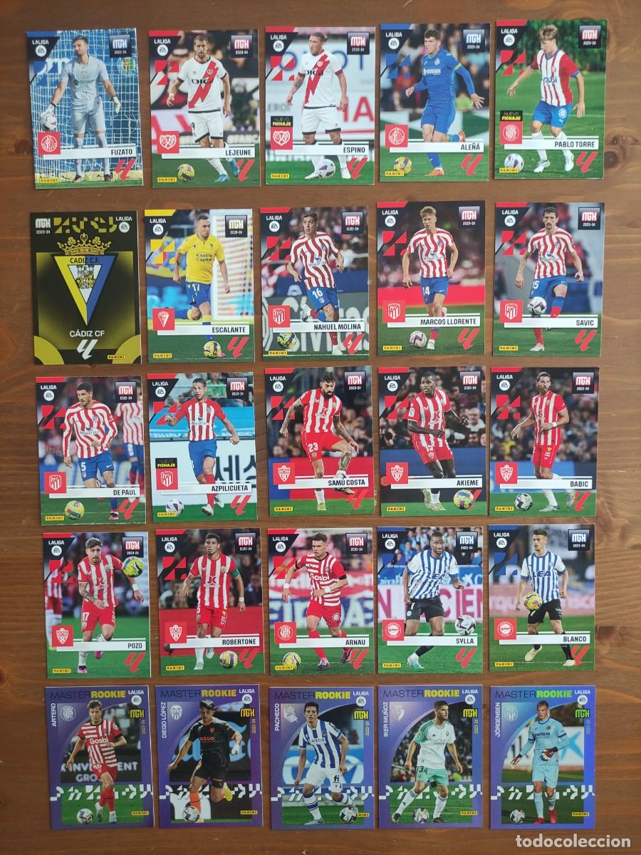 Cartes &agrave; collectionner de Football: MGK 2023-24. LOTE 25 CARTAS SIN REPETIR. NUEVAS DE SOBRE. LAS DE LAS FOTOS