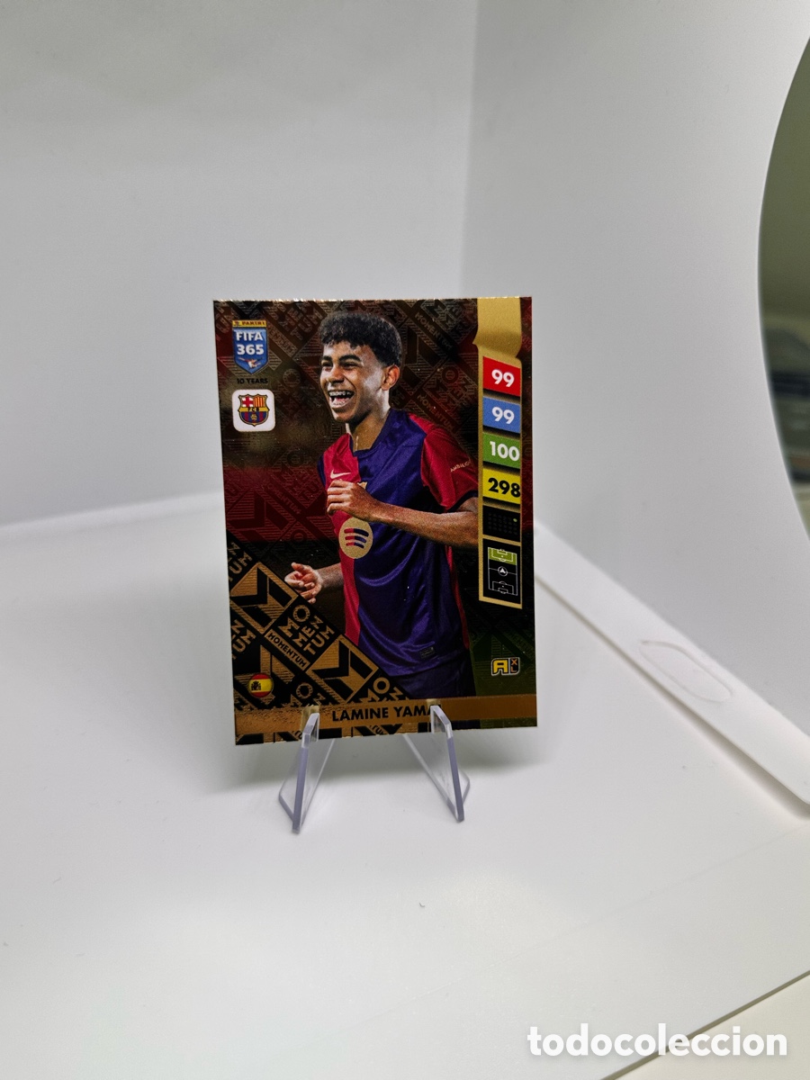 Cromos de F&uacute;tbol: Lamine Yamal Momentum Fc Barcelona Panini Adrenalyn Fifa 365