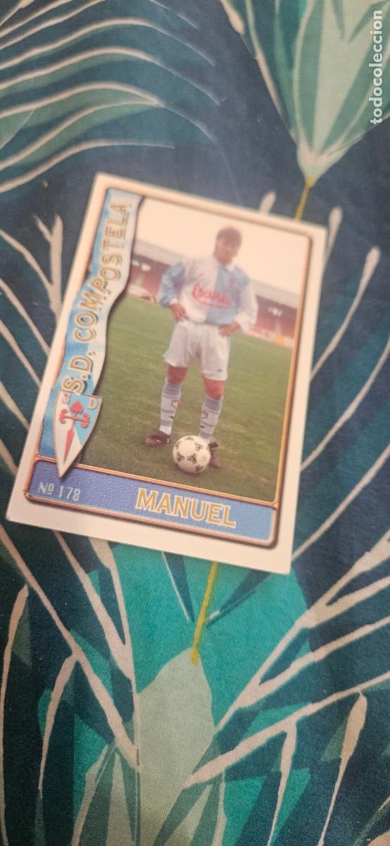 Fu&szlig;ball-Sticker: 178 MANUEL compostela mundicromo 1996 1997 96 97 trading card