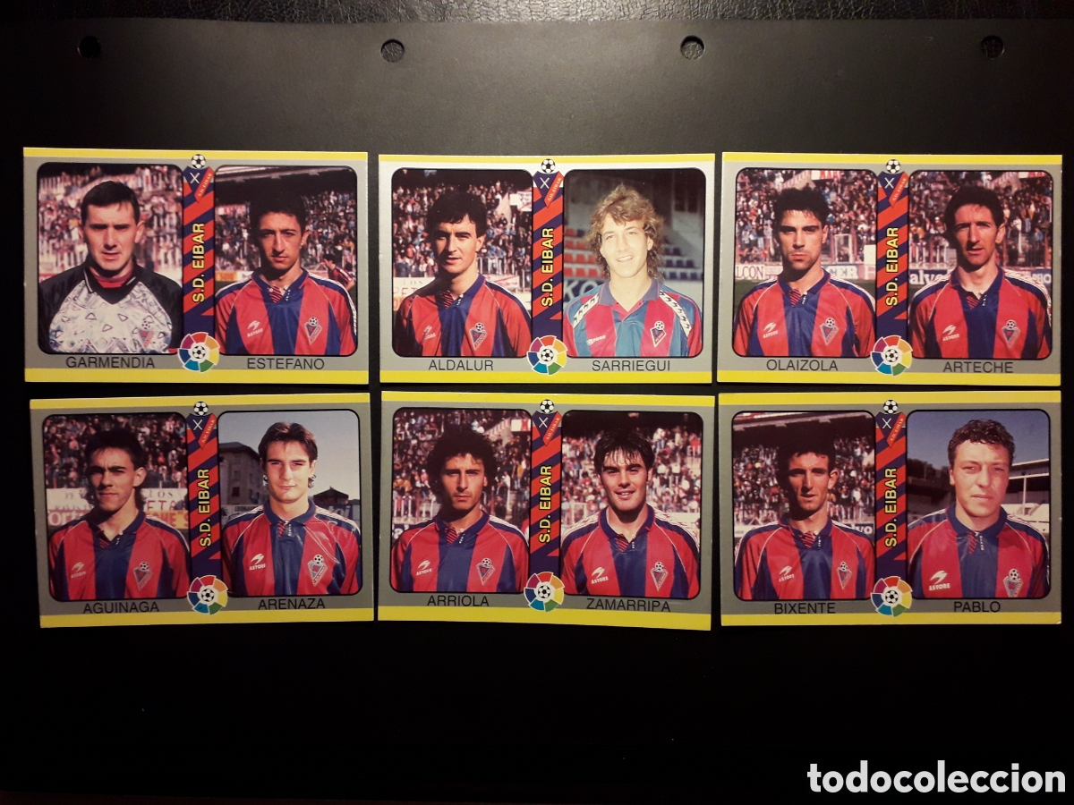 Cromos de Futebol: 6 CROMOS EIBAR, F&Uacute;TBOL TOTAL MUNDICROMO MC 94 95 1995 EQUIPO COMPLETO PEDIDO M&Iacute;NIMO 3&euro;