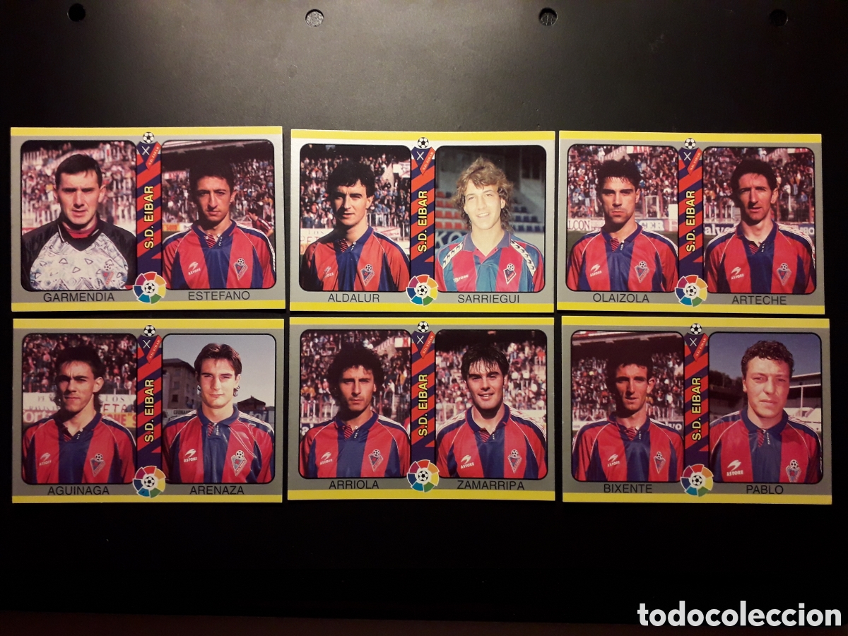 Cromos de Futebol: 6 CROMOS EIBAR, F&Uacute;TBOL TOTAL MUNDICROMO MC 94 95 1995 EQUIPO COMPLETO PEDIDO M&Iacute;NIMO 3&euro;