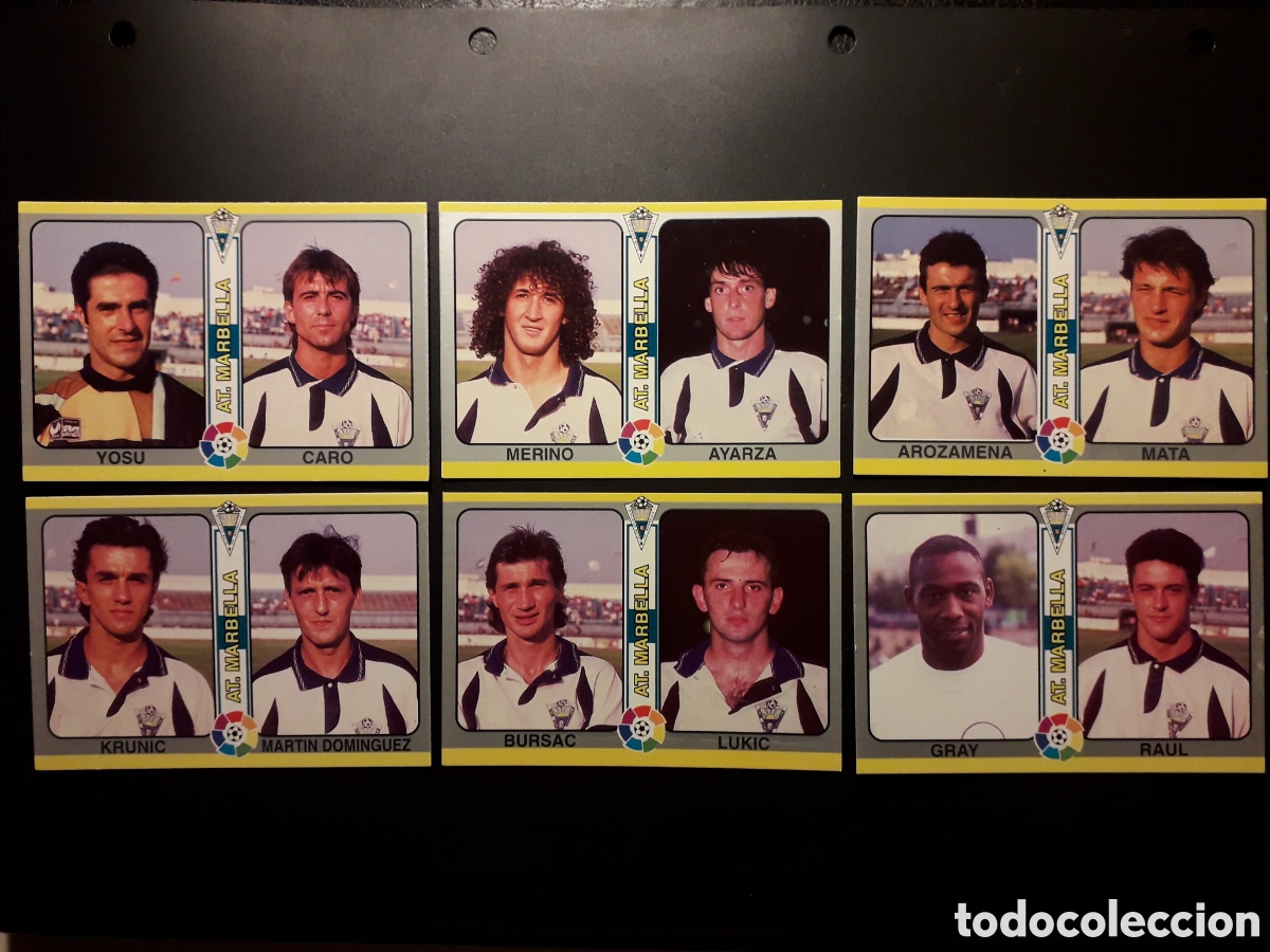Cromos de Futebol: 6 CROMOS AT MARBELLA F&Uacute;TBOL TOTAL MUNDICROMO MC 94 95 1995 EQUIPO COMPLETO PEDIDO M&Iacute;NIMO 3&euro;