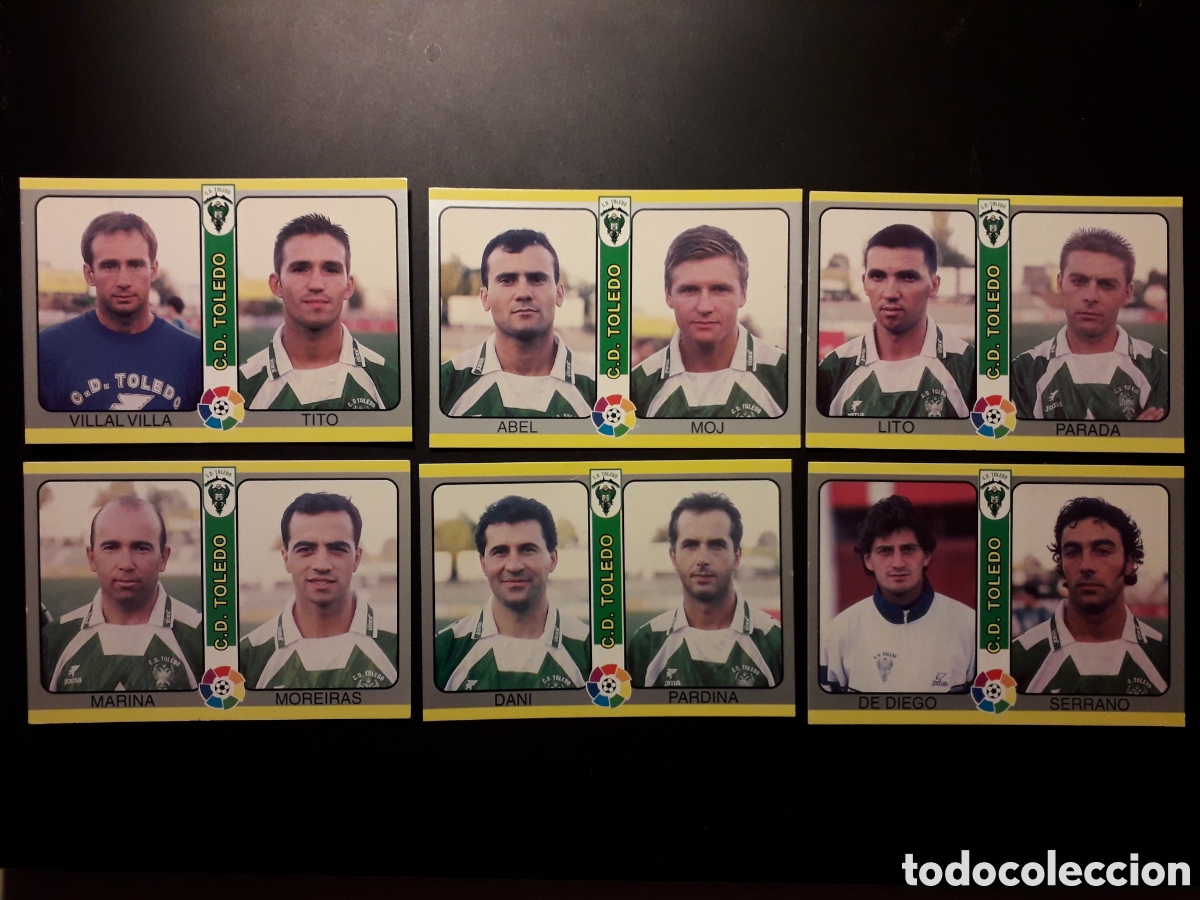 Cromos de Futebol: 6 CROMOS TOLEDO F&Uacute;TBOL TOTAL MUNDICROMO MC 94 95 1995 EQUIPO COMPLETO PEDIDO M&Iacute;NIMO 3&euro;
