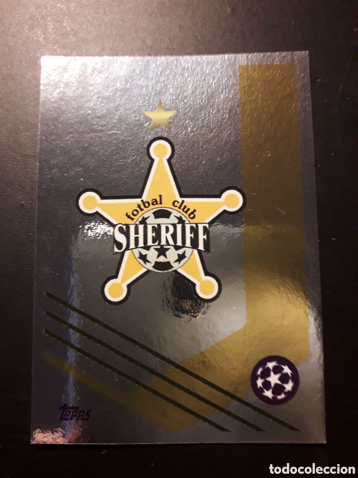 Fu&szlig;ball-Sticker: ESCUDO SHERIFF TIRASPOL N&deg; 50 UEFA CHAMPIONS LEAGUE SEASON TOPPS 21 22 2021 2022 PEDIDO M&Iacute;NIMO 3&euro;