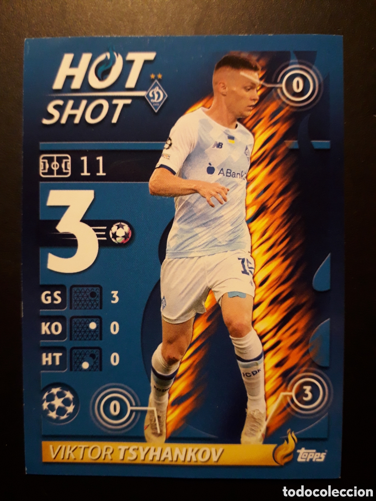 Fu&szlig;ball-Sticker: TSYHANKOV DINAMO KIEV N&deg; 411 HOT SHOT UEFA CHAMPIONS LEAGUE TOPPS 21 22 2021 2022 PEDIDO M&Iacute;NIMO 3&euro;