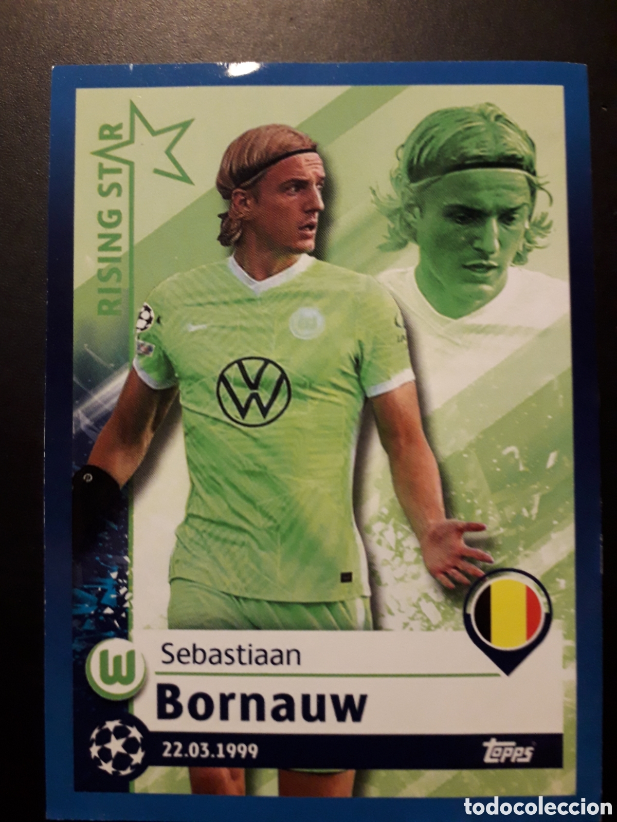 Fu&szlig;ball-Sticker: BORNAUW WOLFSBURG N&deg; 559 RISING STAR UEFA CHAMPIONS LEAGUE 21 22 2021 2022 PEDIDO M&Iacute;NIMO 3&euro;