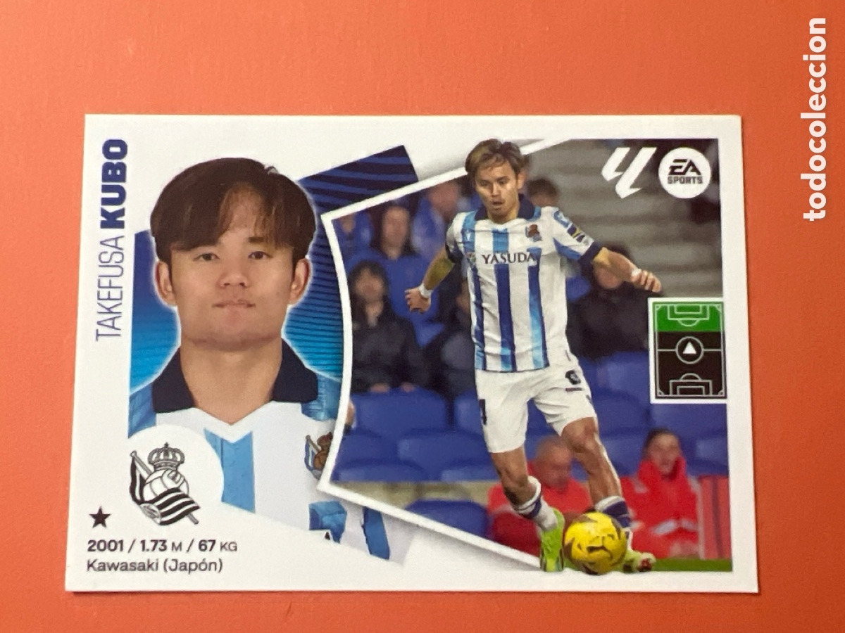 Figurine di Calcio: E340. CROMO ESTE PANINI - LIGA 2024-25 (24 - 25) - N&ordm; 16 - KUBO - REAL SOCIEDAD