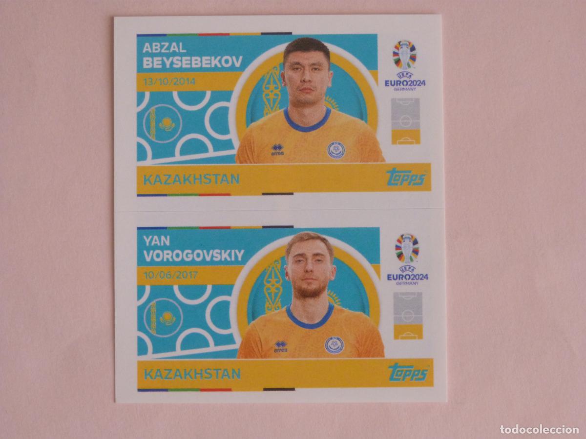 Cromos de f&uacute;tbol: CROMO FUTBOL BEYSEBEKOV VOROGOVSKIY KAZAJISTAN SIN PEGAR N&ordm; 6 7 EUROCOPA-EURO ALEMANIA 2024 TOPPS