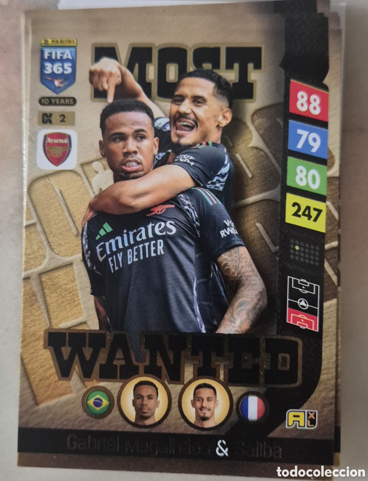 Football Stickers: Fifa 365 25 actualizaci&oacute;n arsenal Gabriel saliba