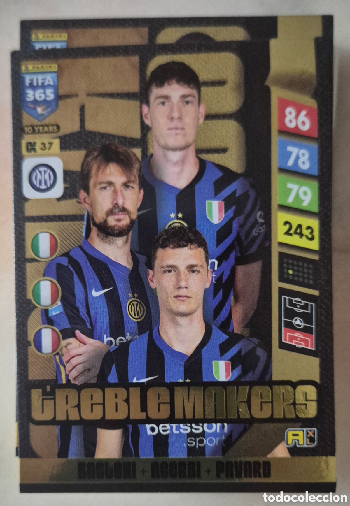 Cartes &agrave; collectionner de Football: Fifa 365 25 actualizaci&oacute;n inter treblemakers bastoni acerbi pavard