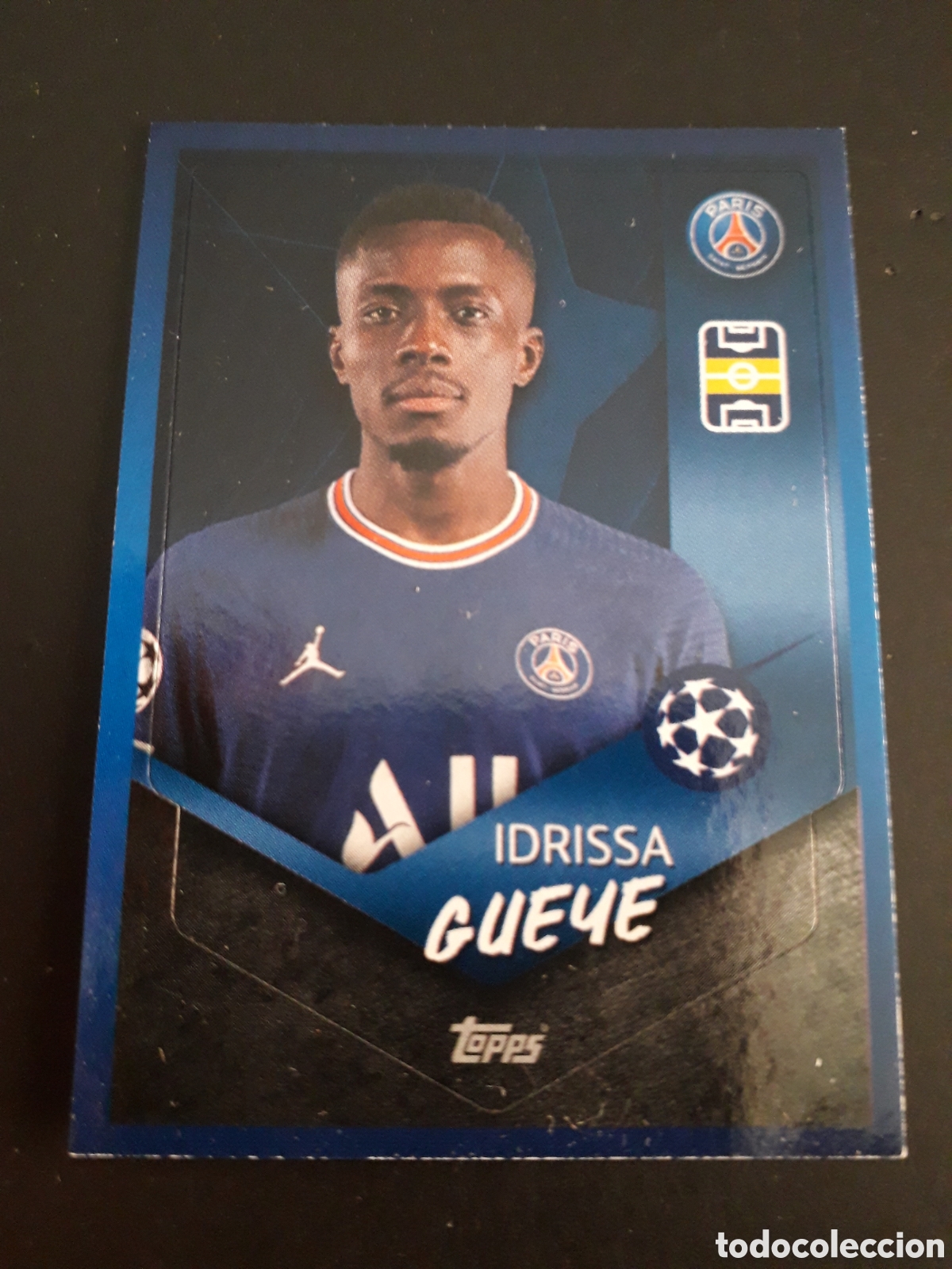 Fu&szlig;ball-Sticker: GUEYE PAR&Iacute;S SAINT GERMAIN N&deg; 95 UEFA CHAMPIONS LEAGUE SEASON TOPPS 21 22 2021 2022 PEDIDO M&Iacute;NIMO 3&euro;.
