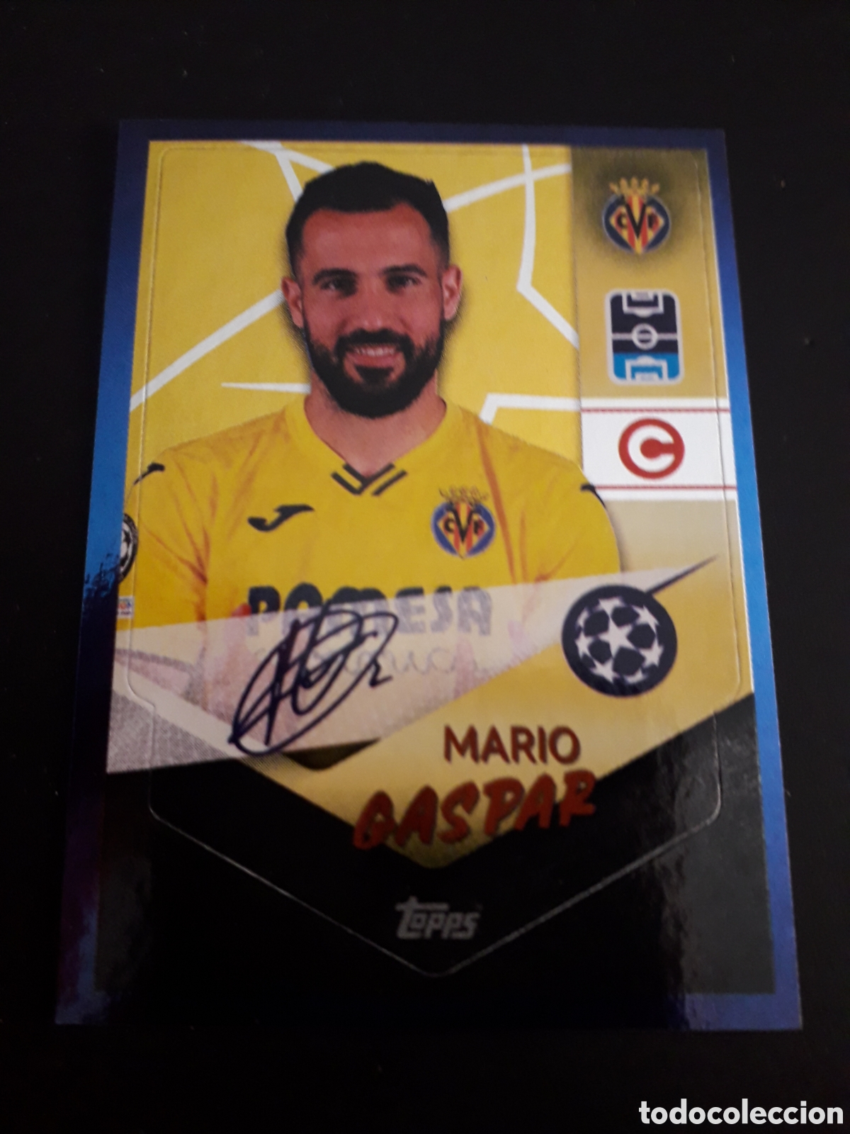 Fu&szlig;ball-Sticker: GASPAR VILLARREAL N&deg; 431 UEFA CHAMPIONS LEAGUE SEASON TOPPS 21 22 2021 2022 PEDIDO M&Iacute;NIMO 3&euro;