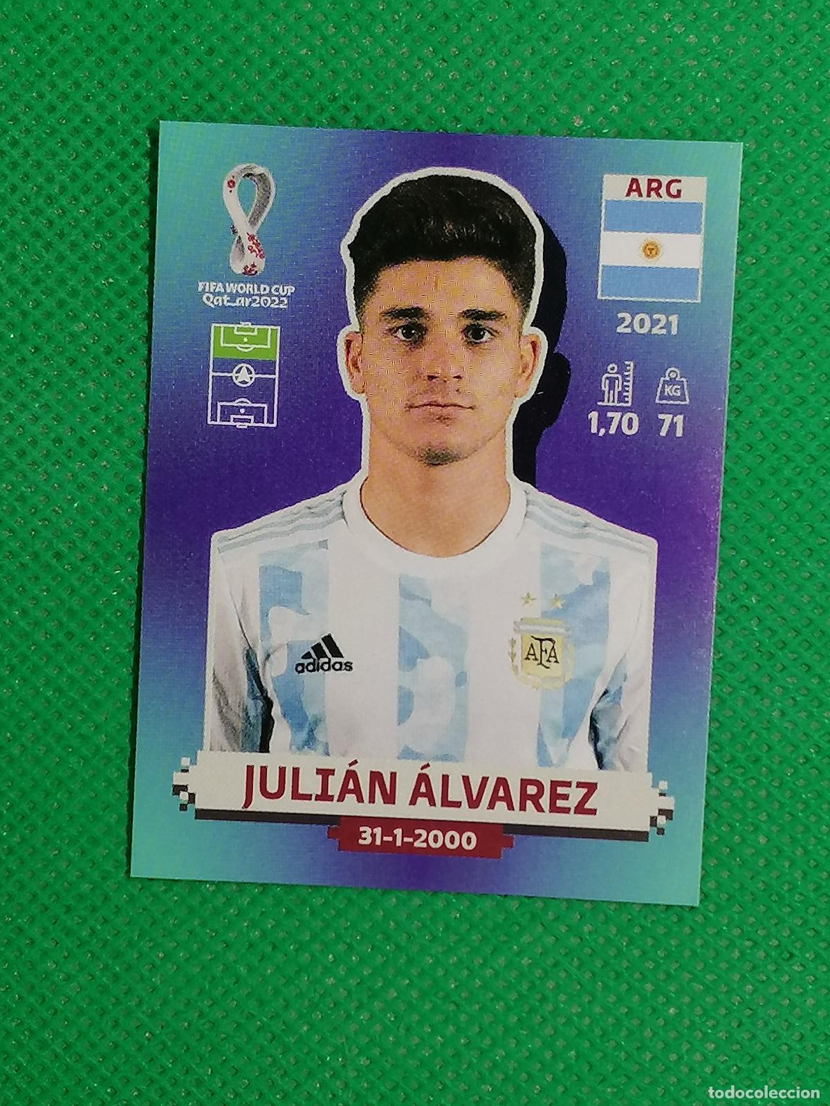 Cromos de f&uacute;tbol: ARG 15 ARG15 JULIAN ALVAREZ ARGENTINA ⚽ PANINI MUNDIAL WORLD CUP QATAR 2022 STICKER ⚽
