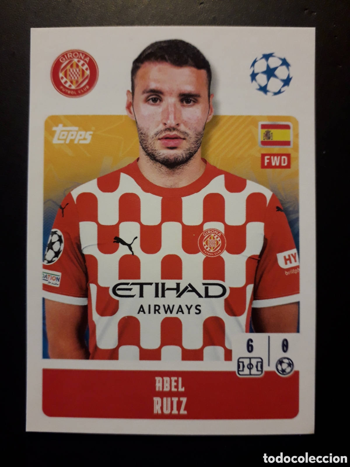 Football Stickers: ABEL RUIZ GIRONA N&deg; 231 UEFA CHAMPIONS LEAGUE SEASON TOPPS 24 25 2024 2025 PEDIDO M&Iacute;NIMO 3&euro;