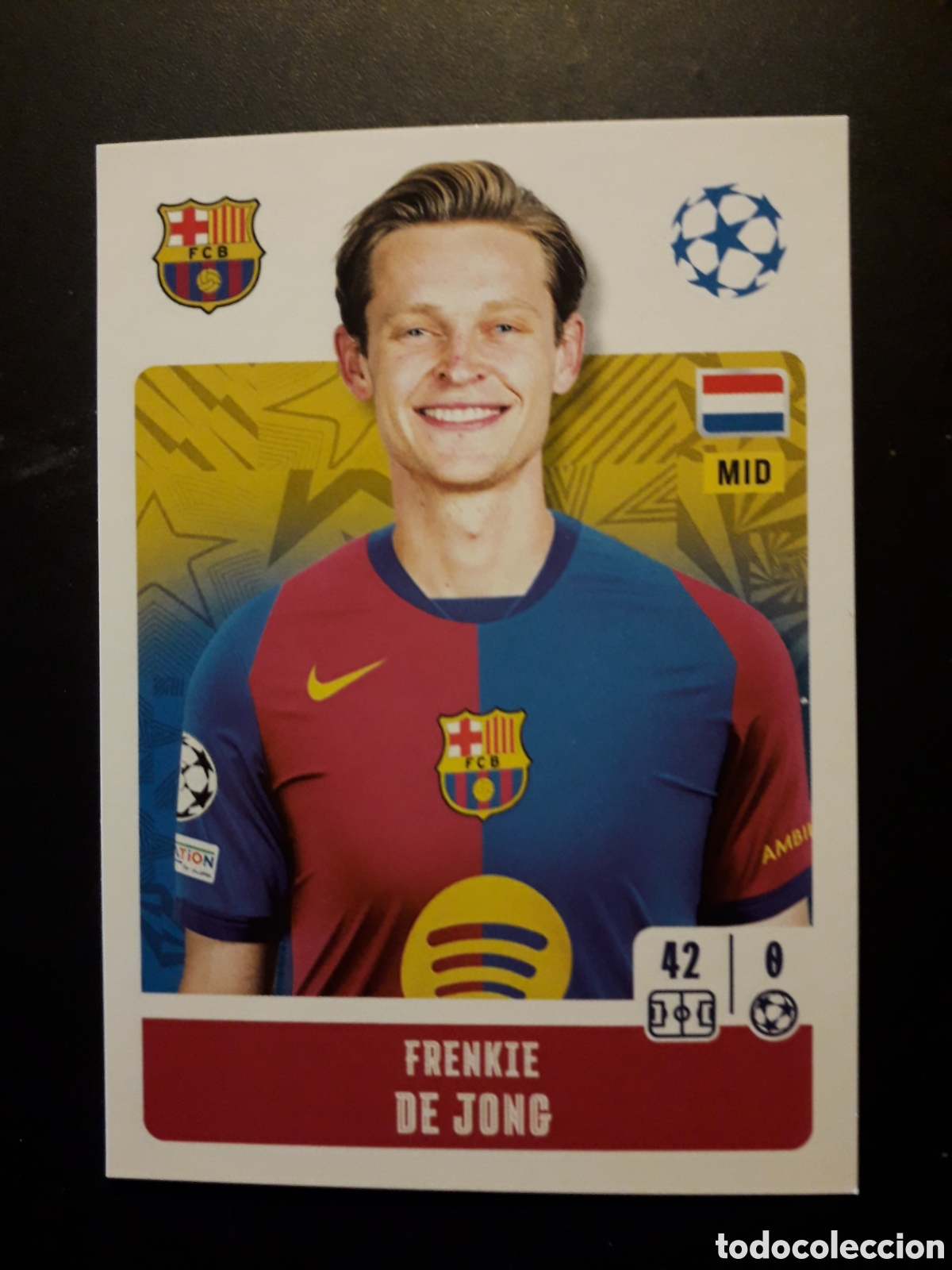 Football Stickers: DE JONG FC BARCELONA N&deg; 165 UEFA CHAMPIONS LEAGUE SEASON TOPPS 24 25 2024 2025 PEDIDO M&Iacute;NIMO 3&euro;.