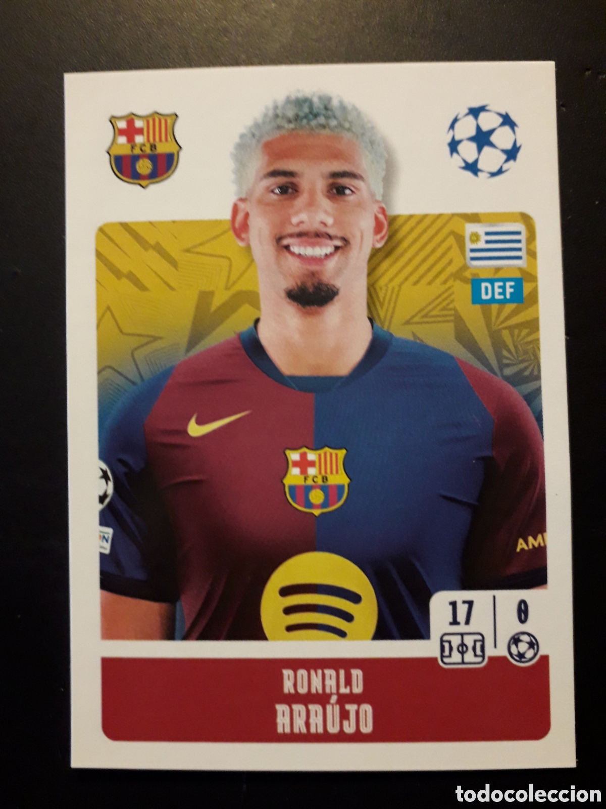 Football Stickers: ARAUJO FC BARCELONA N&deg; 162 UEFA CHAMPIONS LEAGUE SEASON TOPPS 24 25 2024 2025 PEDIDO M&Iacute;NIMO 3&euro;