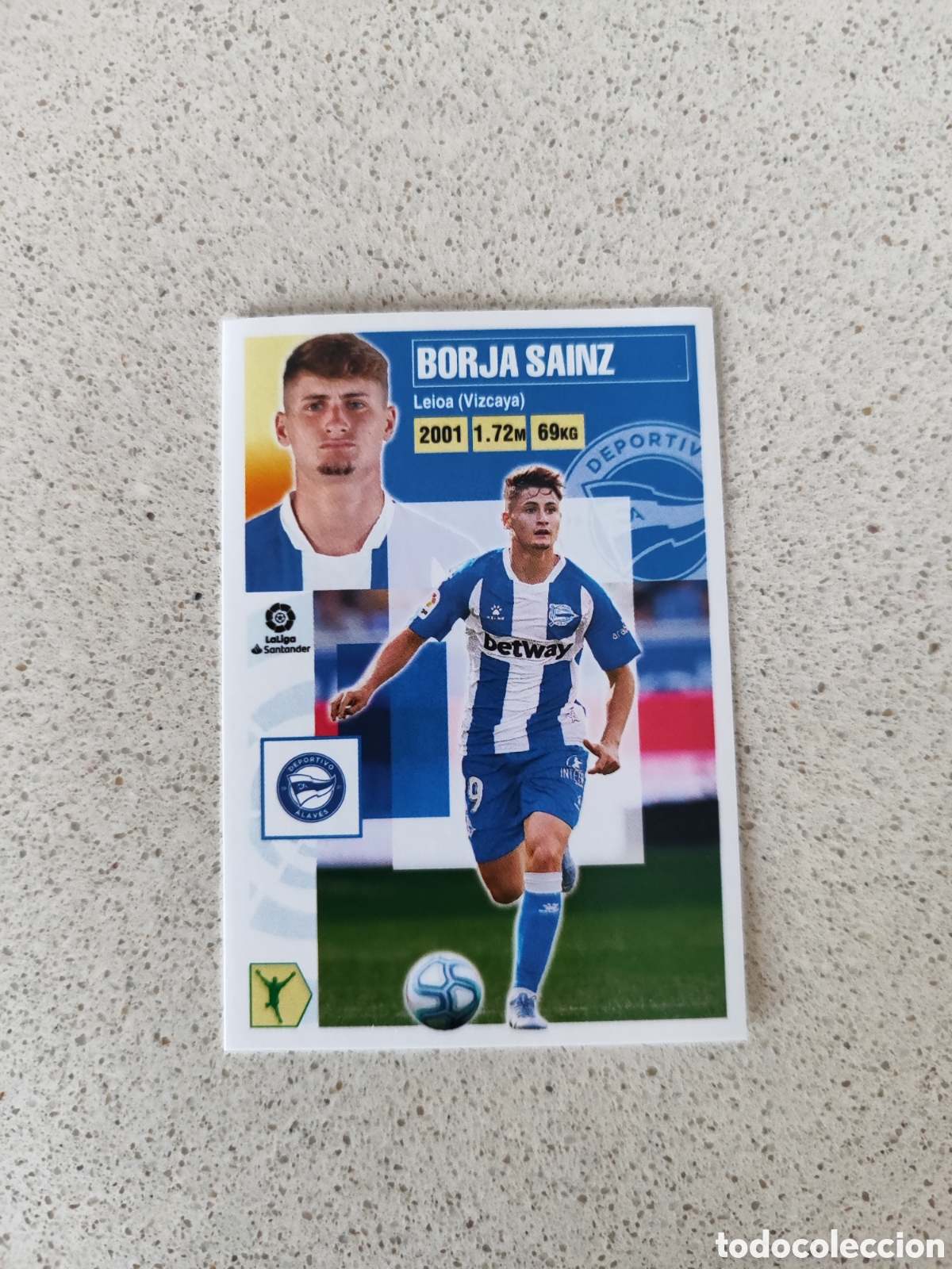 Football Stickers: CROMO BORJA SANZ ALAVES N&Uacute;MERO 16B. LIGA ESTE 20/21