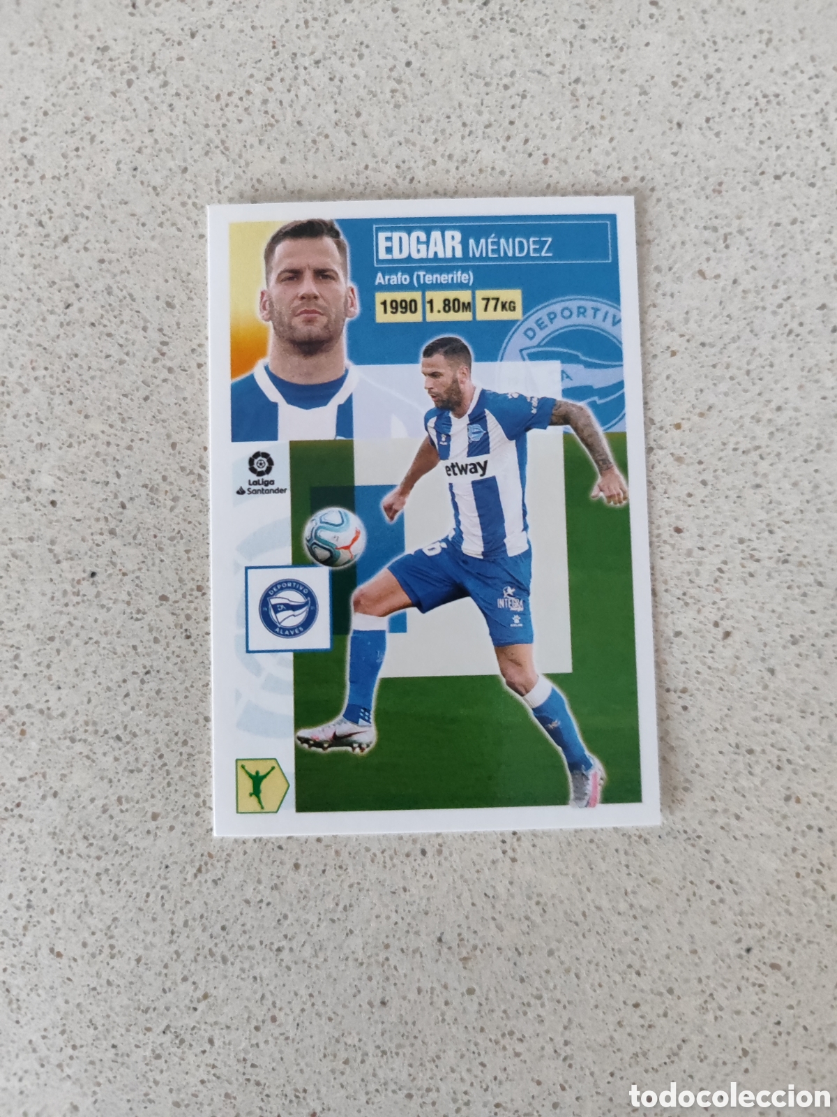 Football Stickers: CROMO EDGAR ALAVES N&Uacute;MERO 16 A. LIGA ESTE 20/21