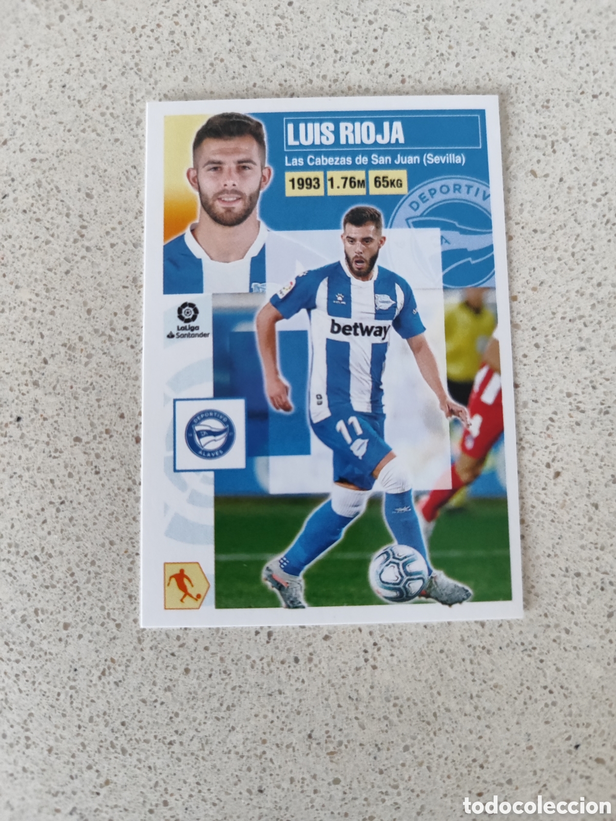 Football Stickers: CROMO LUIS RIOJA ALAVES N&Uacute;MERO 13. LIGA ESTE 20/21