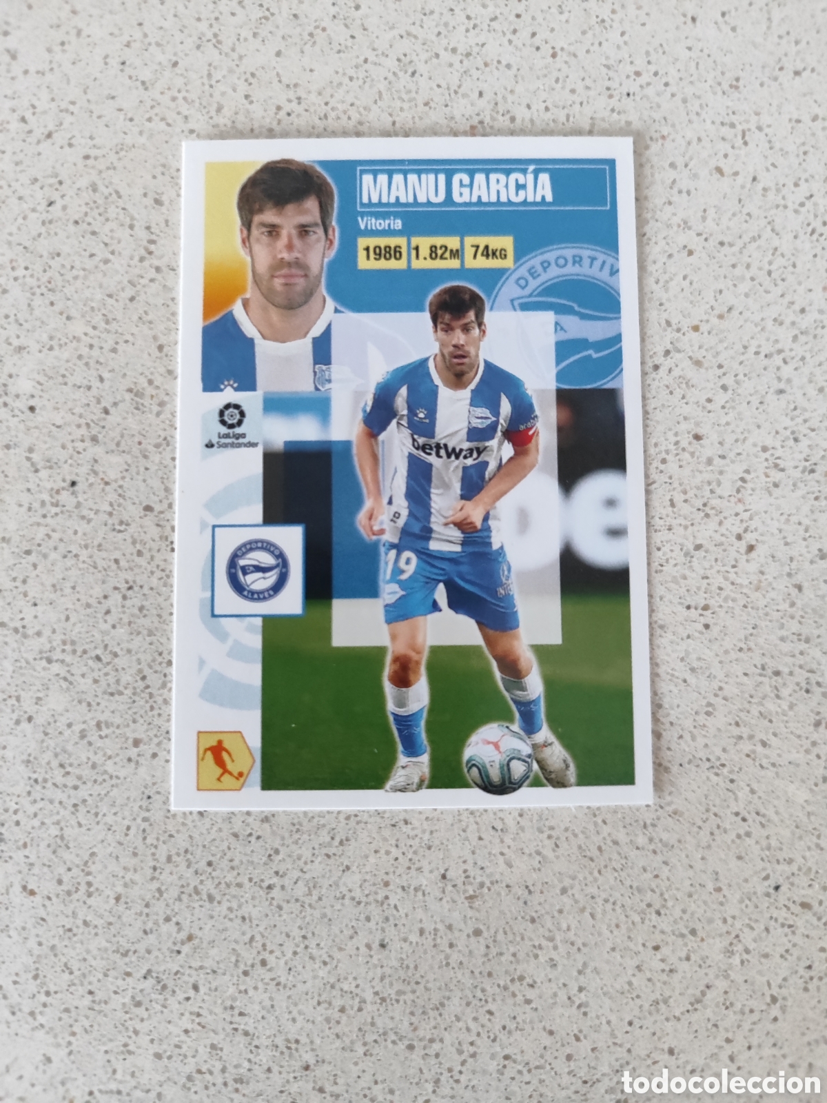 Football Stickers: CROMO MANU GARC&Iacute;A ALAVES N&Uacute;MERO 11. LIGA ESTE 20/21