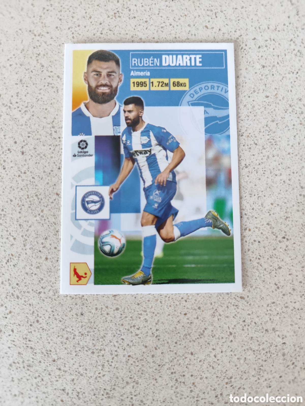 Football Stickers: CROMO DUARTE ALAVES N&Uacute;MERO 9. LIGA ESTE 20/21