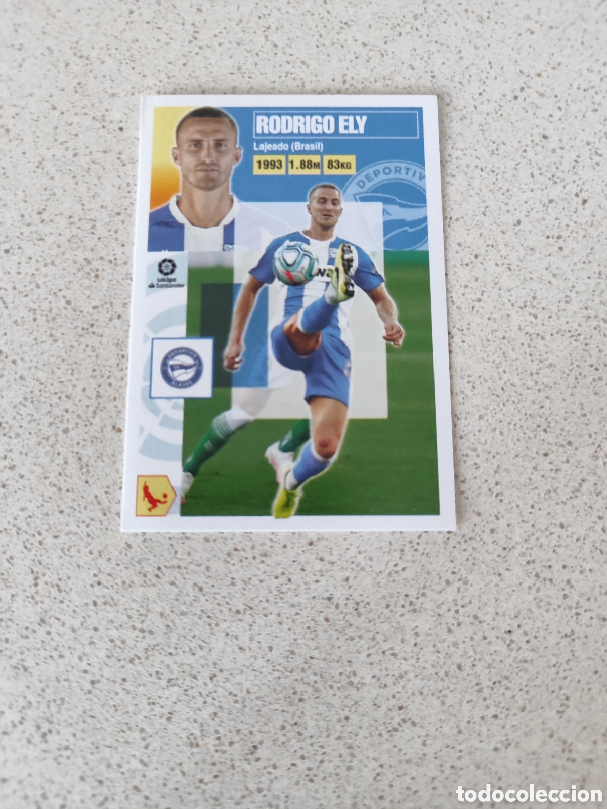 Football Stickers: CROMO RODRIGO ELY ALAVES N&Uacute;MERO 8. LIGA ESTE 20/21