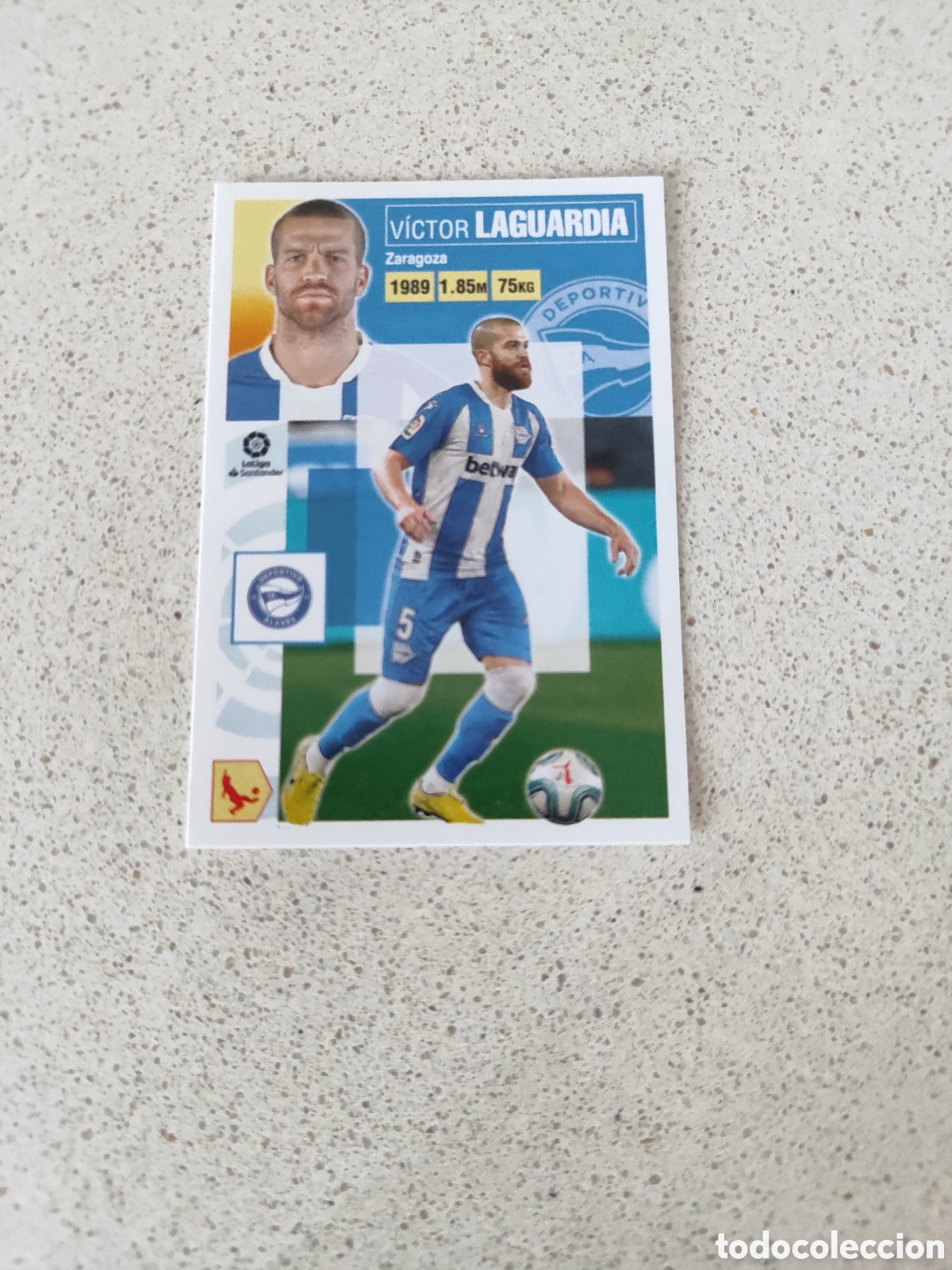 Football Stickers: CROMO LAGUARDIA ALAVES N&Uacute;MERO 6. LIGA ESTE 20/21