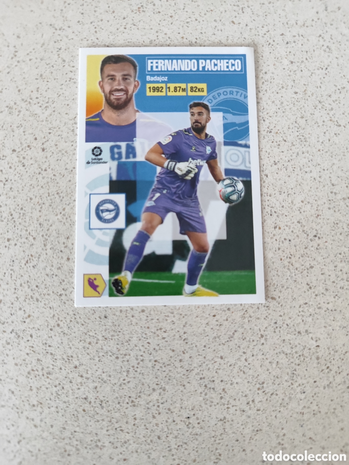 Football Stickers: CROMO FERNANDO PACHECO ALAVES N&Uacute;MERO 2. LIGA ESTE 20/21