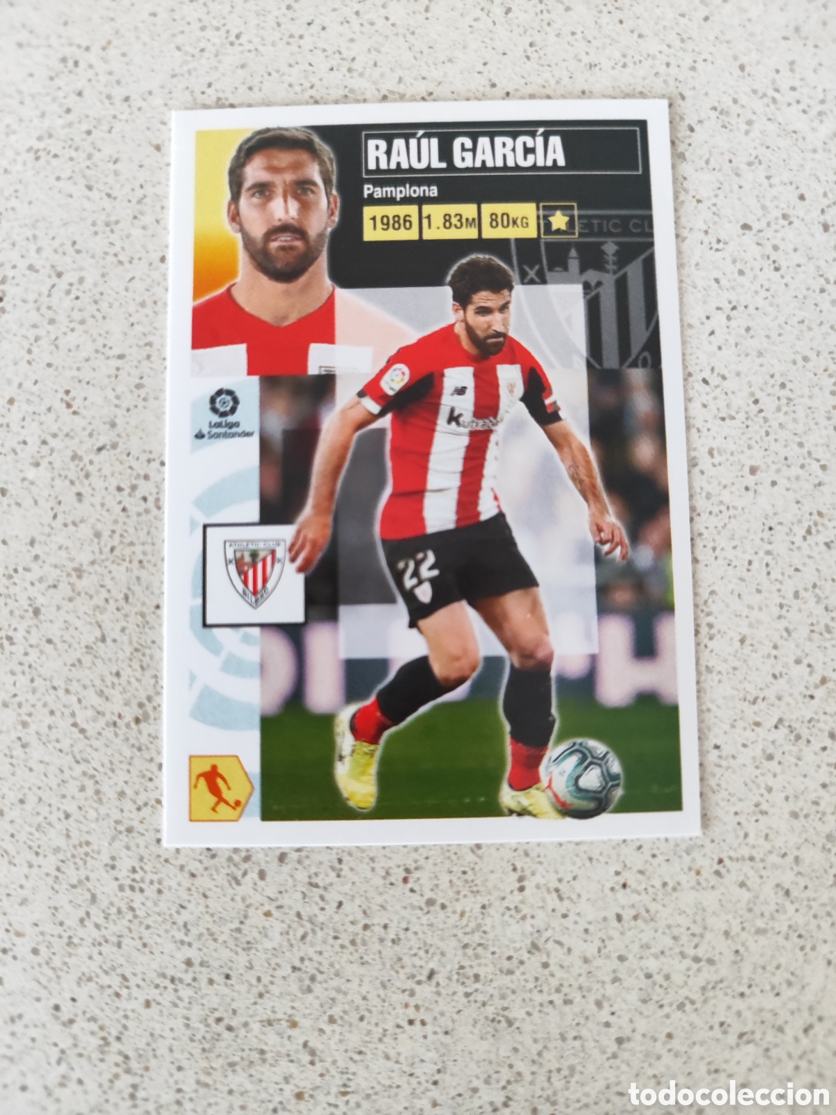 Cromos de f&uacute;tbol: CROMO RA&Uacute;L GARC&Iacute;A ATHLETIC CLUB DE BILBAO N&Uacute;MERO 15. LIGA ESTE 20/21