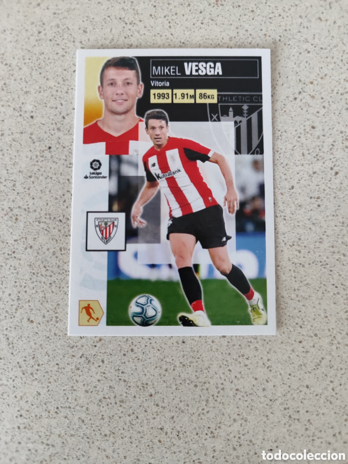 Cromos de f&uacute;tbol: CROMO VESGA ATHLETIC CLUB DE BILBAO N&Uacute;MERO 11. LIGA ESTE 20/21