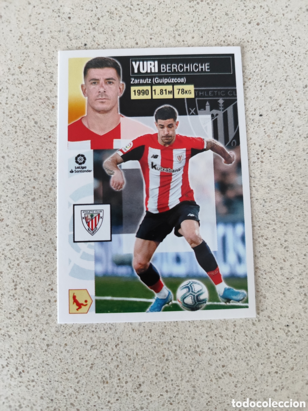 Cromos de f&uacute;tbol: CROMO YURI ATHLETIC CLUB DE BILBAO N&Uacute;MERO 9. LIGA ESTE 20/21