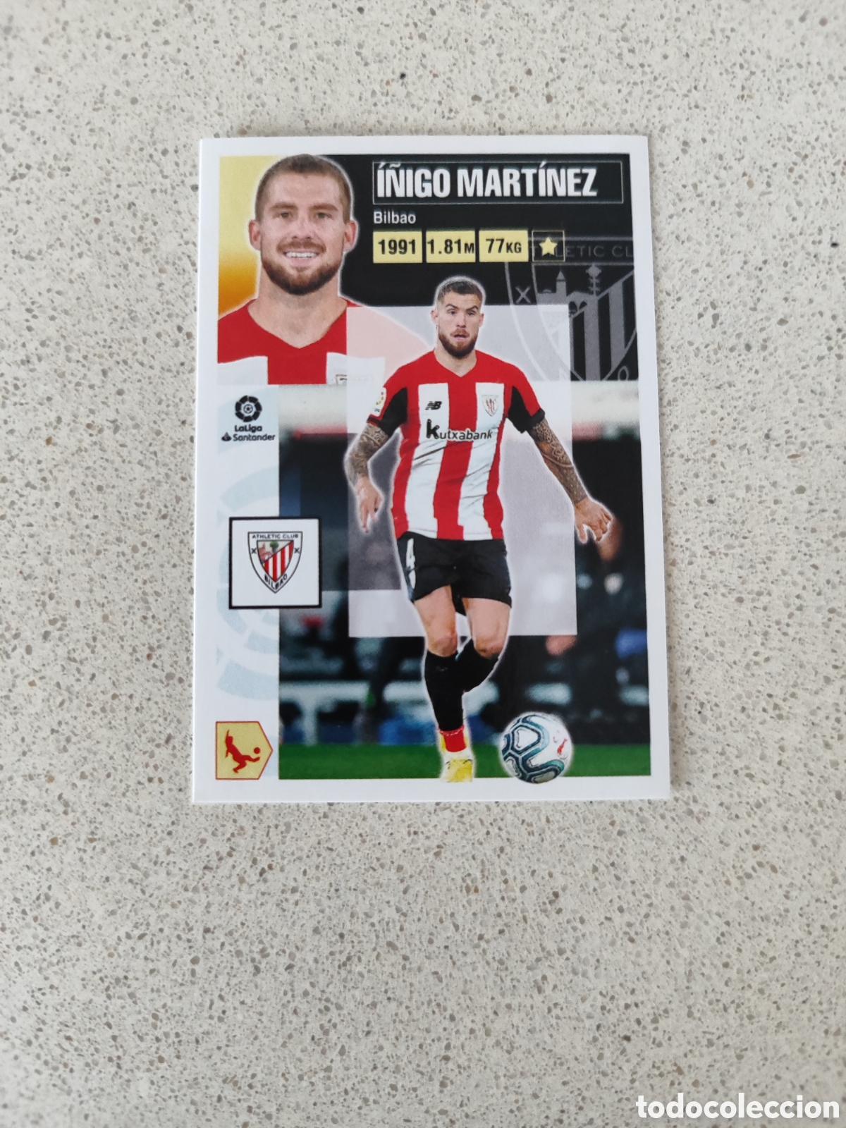 Cromos de f&uacute;tbol: CROMO &Iacute;&Ntilde;IGO MART&Iacute;NEZ ATHLETIC CLUB DE BILBAO N&Uacute;MERO 7. LIGA ESTE 20/21