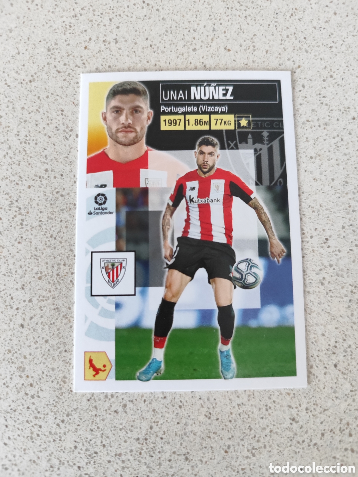 Cromos de f&uacute;tbol: CROMO N&Uacute;&Ntilde;EZ ATHLETIC CLUB DE BILBAO N&Uacute;MERO 6. LIGA ESTE 20/21