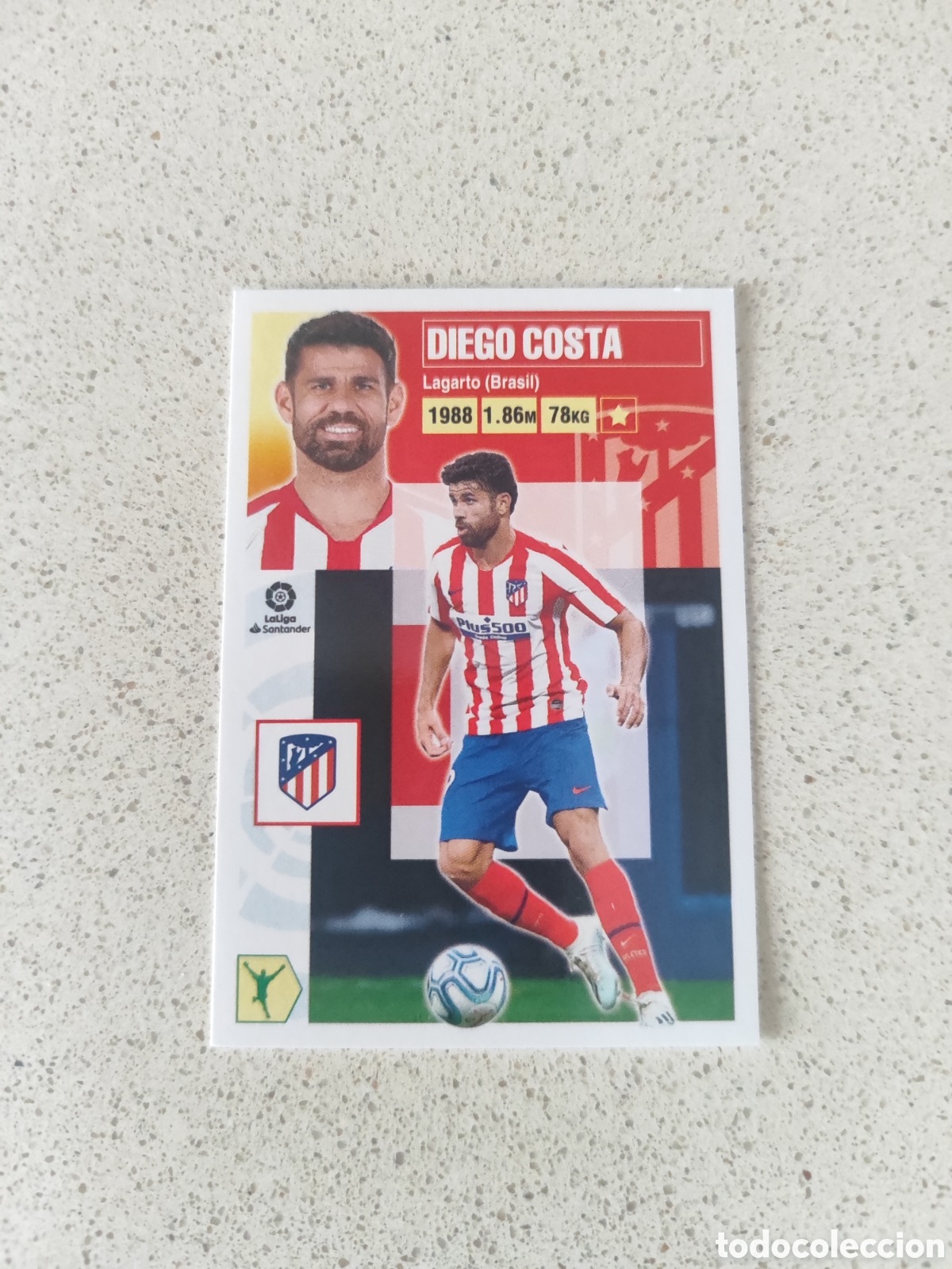 Cromos de f&uacute;tbol: CROMO DIEGO COSTA ATL&Eacute;TICO DE MADRID NUMERO 18. LIGA ESTE 20/21.