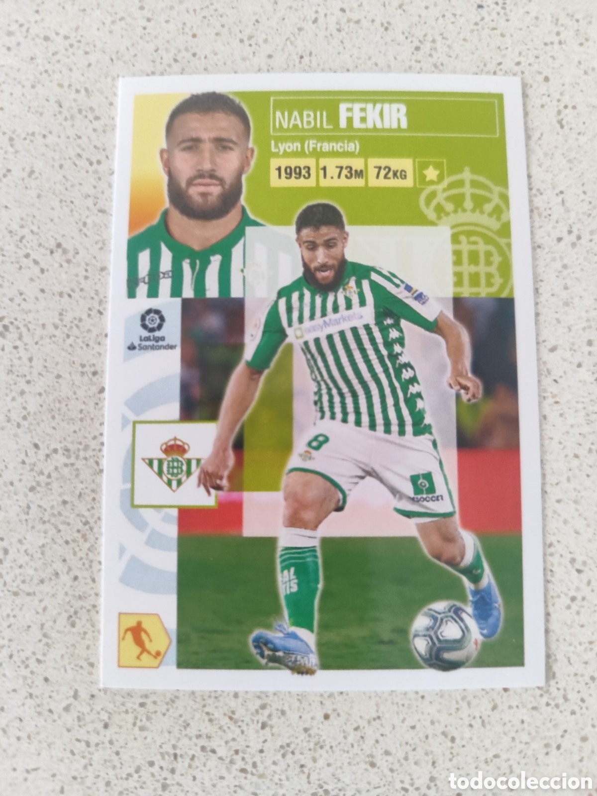 Cromos de f&uacute;tbol: CROMO FEKIR REAL BETIS N&Uacute;MERO 15. LIGA ESTE 20/21.