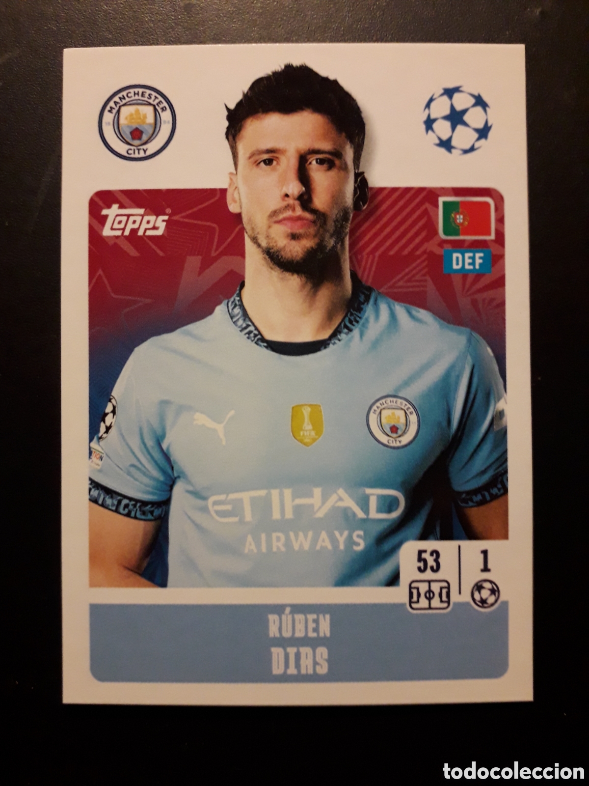 Football Stickers: DIRS MANCHESTER CITY N&deg; 274 UEFA CHAMPIONS LEAGUE SEASON TOPPS 24 25 2024 2025 PEDIDO M&Iacute;NIMO 3&euro;