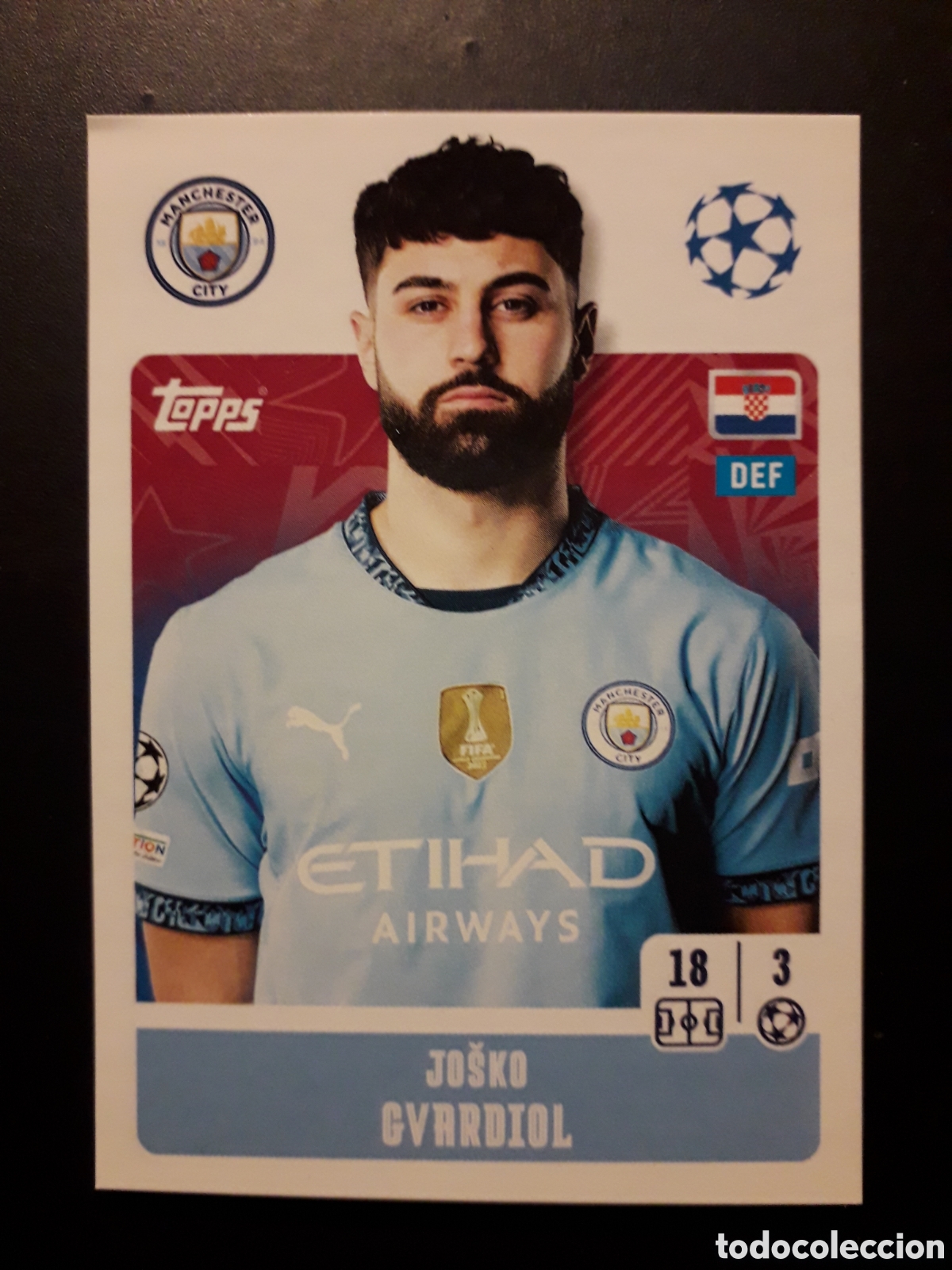 Football Stickers: GUARDIOL MANCHESTER CITY N&deg; 276 UEFA CHAMPIONS LEAGUE SEASON TOPPS 24 25 2024 2025 PEDIDO M&Iacute;NIMO 3&euro;.