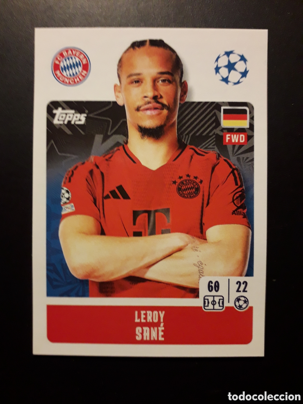 Football Stickers: SAN&Eacute; BAYERN MUNICH N&deg; 183 UEFA CHAMPIONS LEAGUE SEASON TOPPS 24 25 2024 2025 PEDIDO M&Iacute;NIMO 3&euro;.