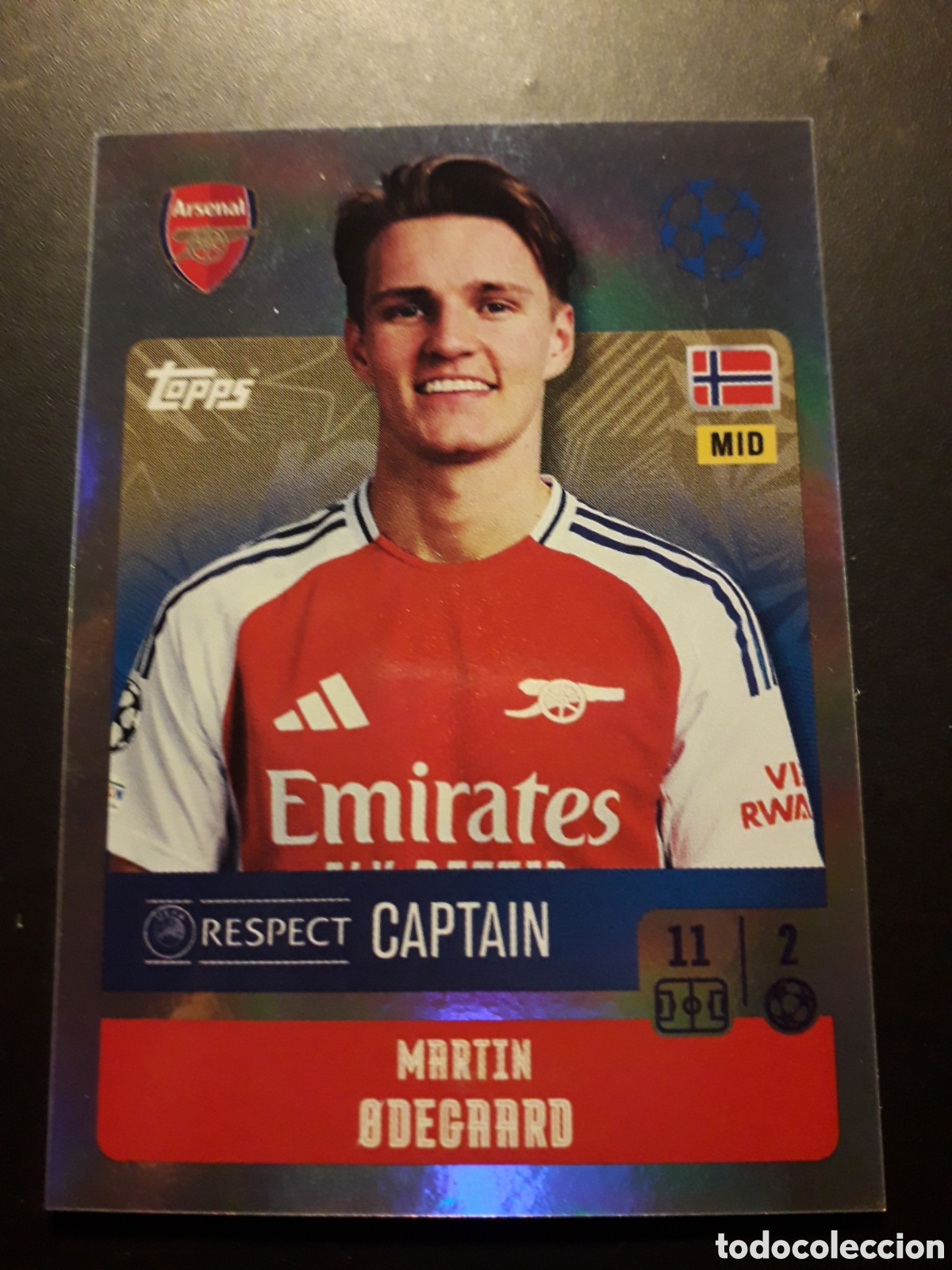 Football Stickers: &Oslash;DEGAARD ARSENAL N&deg; 41 UEFA CHAMPIONS LEAGUE SEASON TOPPS 24 25 2024 2025 PEDIDO M&Iacute;NIMO 3&euro;