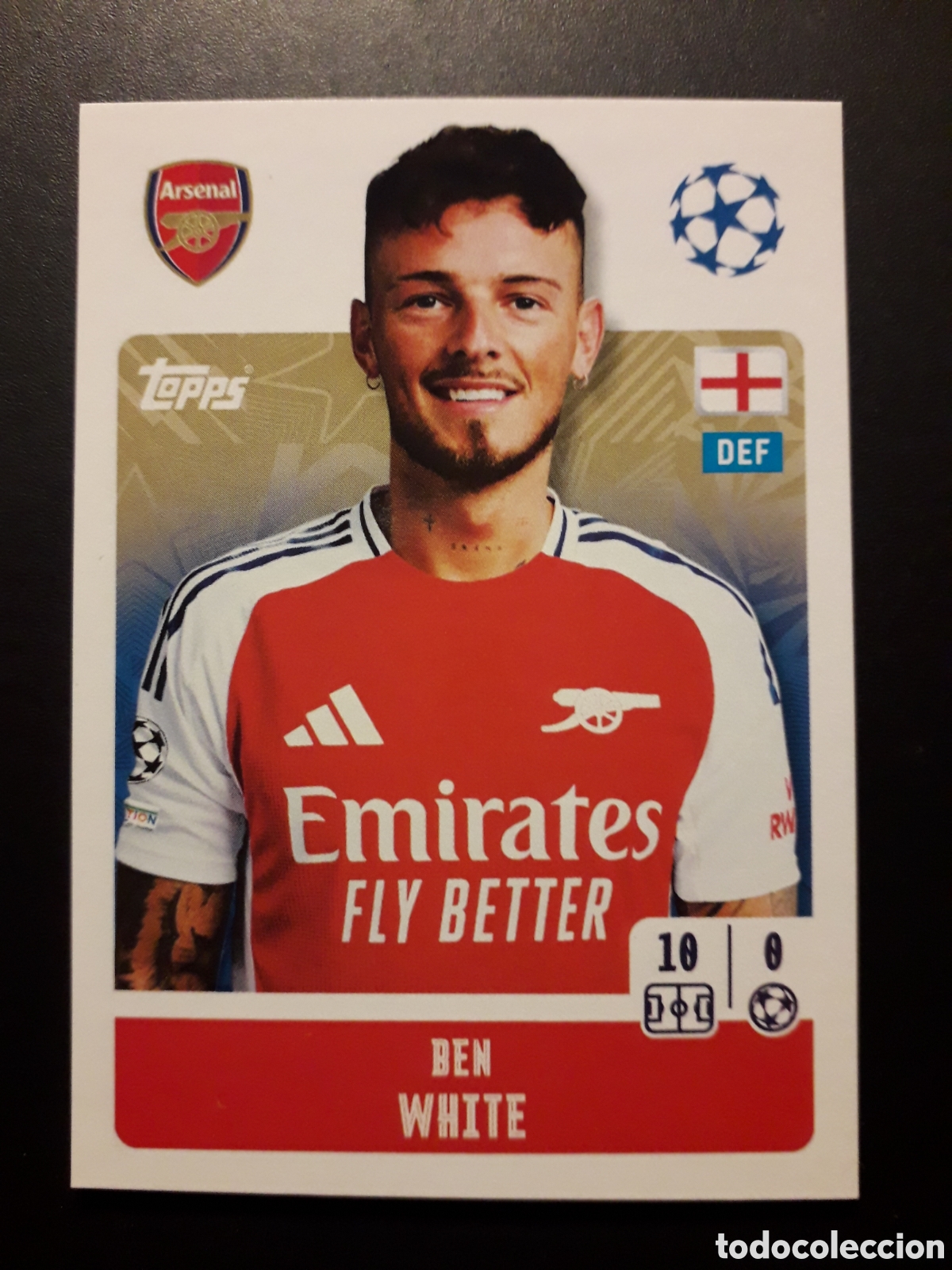 Football Stickers: WHITE ARSENAL N&deg; 45 UEFA CHAMPIONS LEAGUE SEASON TOPPS 24 25 2024 2025 PEDIDO M&Iacute;NIMO 3&euro;
