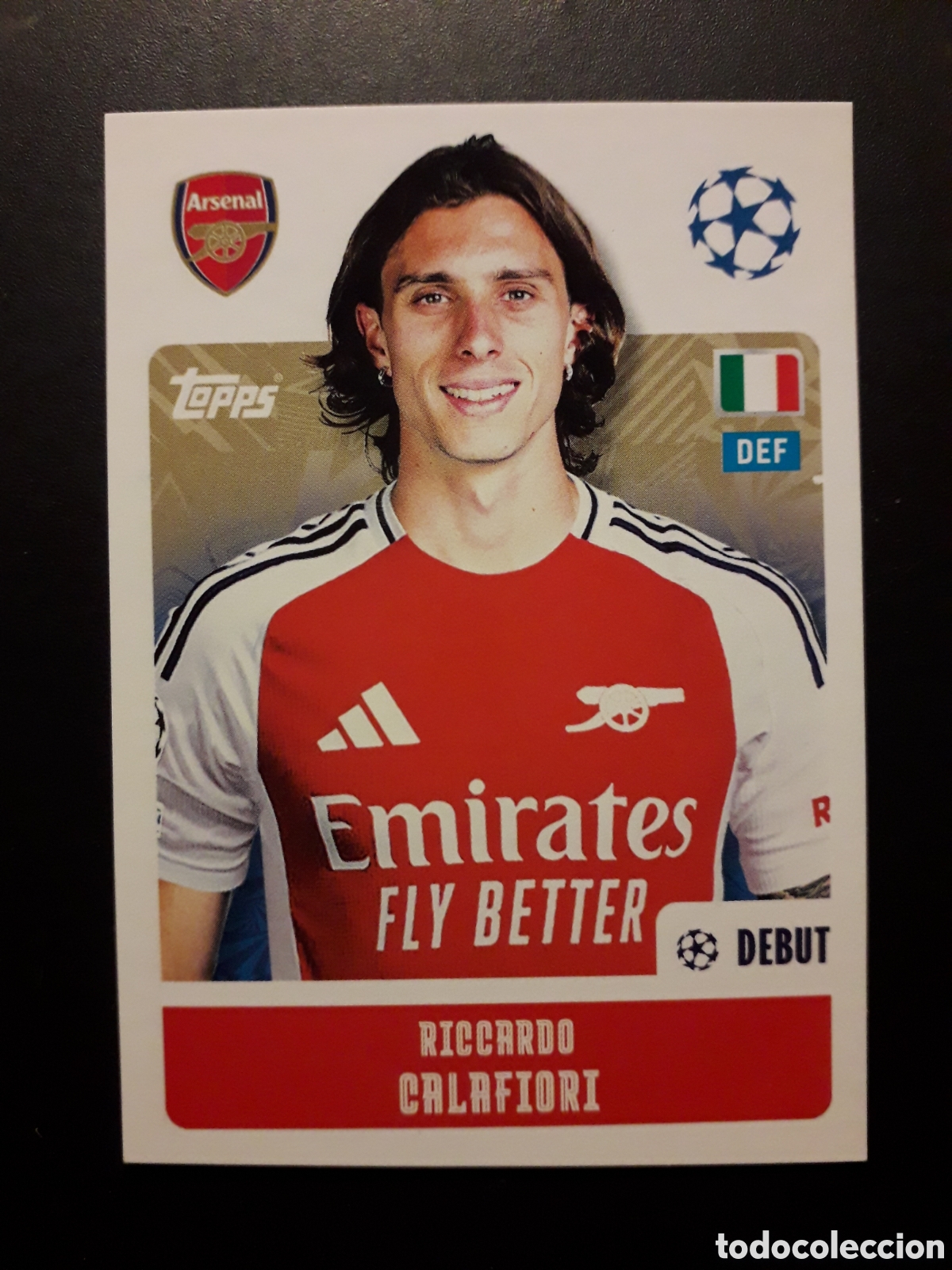 Football Stickers: CALAFIORI ARSENAL N&deg; 46 UEFA CHAMPIONS LEAGUE SEASON TOPPS 24 25 2024 2025 PEDIDO M&Iacute;NIMO 3&euro;