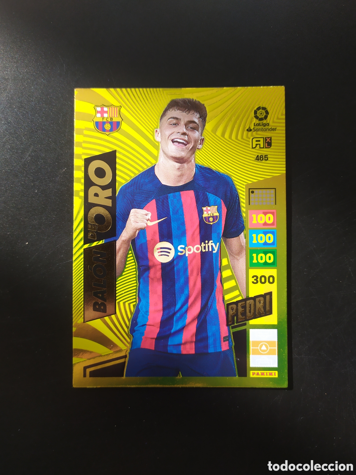 Cromos de f&uacute;tbol: Adrenalyn 2022 2023 22 23 panini Pedri balon de oro n&deg; 465 Barcelona