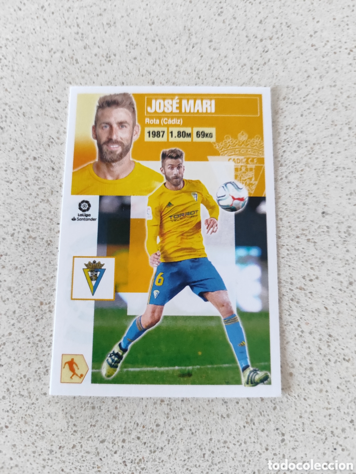 Cromos de Futebol: CROMO JOS&Eacute; MARI CADIZ N&Uacute;MERO 11. LIGA ESTE 20/21.