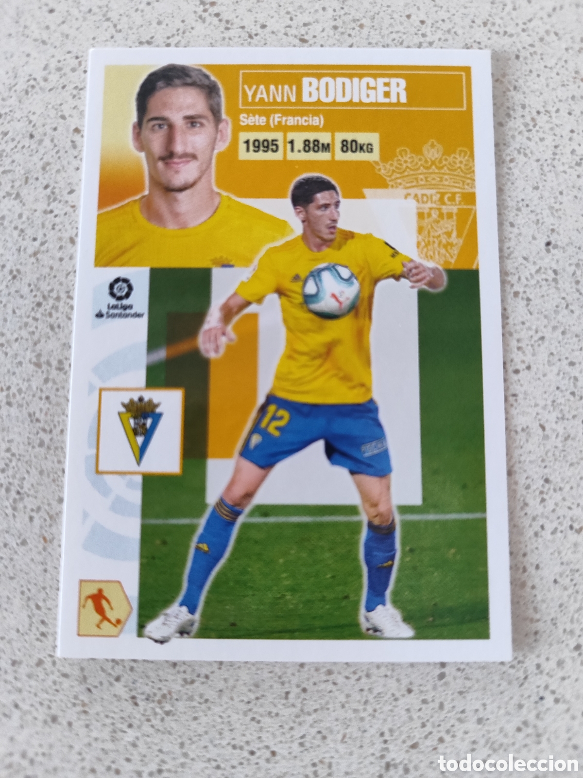 Cromos de Futebol: CROMO BODIGER CADIZ N&Uacute;MERO 10B. LIGA ESTE 20/21.