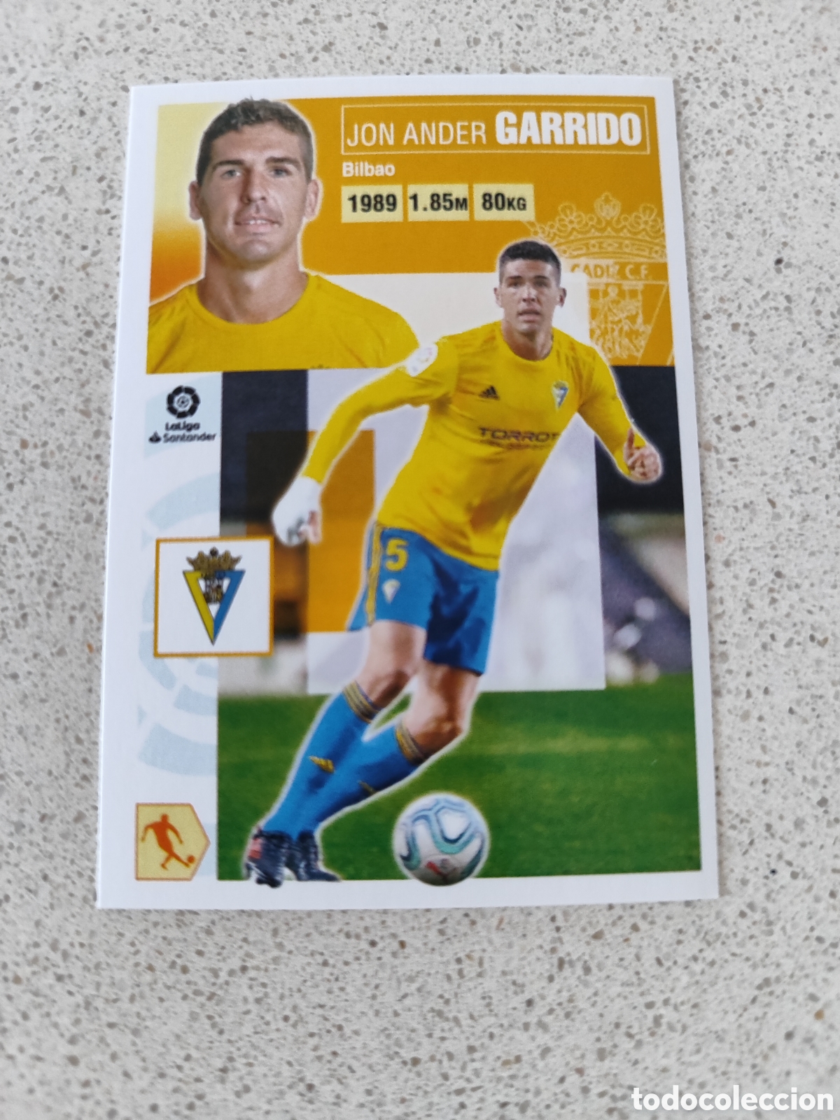 Cromos de Futebol: CROMO GARRIDO CADIZ N&Uacute;MERO 10 A. LIGA ESTE 20/21.