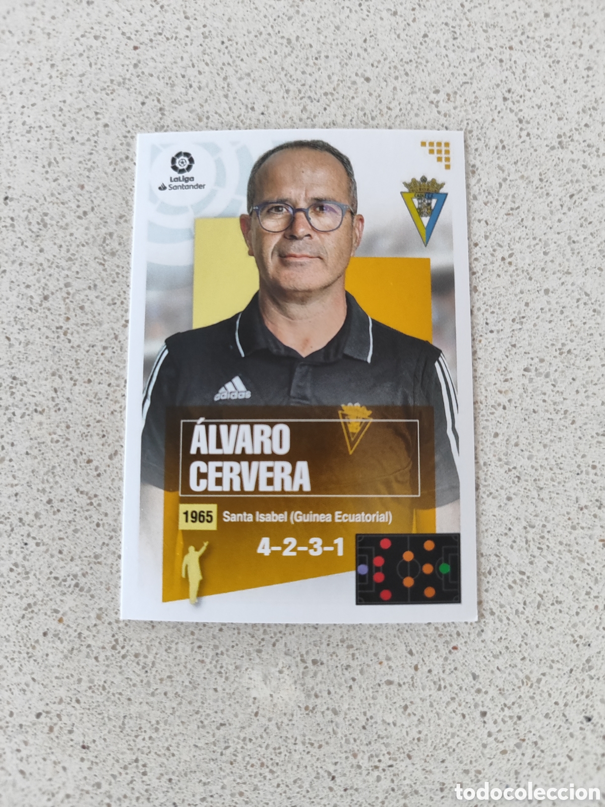 Football Stickers: CROMO &Aacute;LVARO CERVERA CADIZ N&Uacute;MERO 1. LIGA ESTE 20/21.
