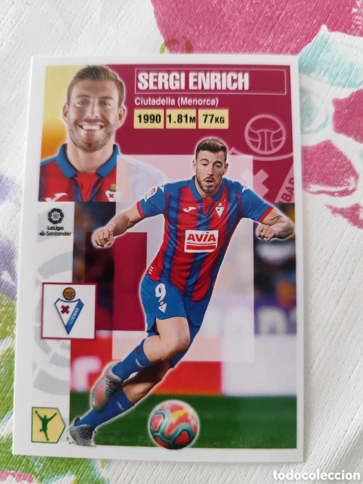 Fu&szlig;ball-Sticker: CROMO SERGI ENRICH EIBAR N&Uacute;MERO 16. LIGA ESTE 20/21.