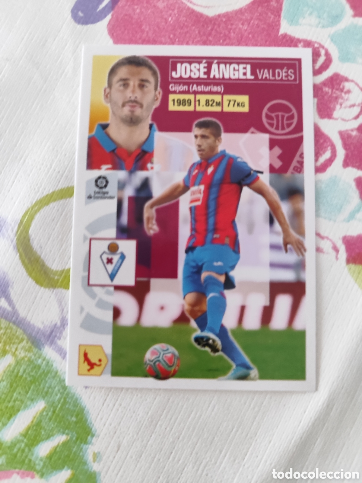 Fu&szlig;ball-Sticker: CROMO JOS&Eacute; &Aacute;NGEL EIBAR N&Uacute;MERO 9 A. LIGA ESTE 20/21.