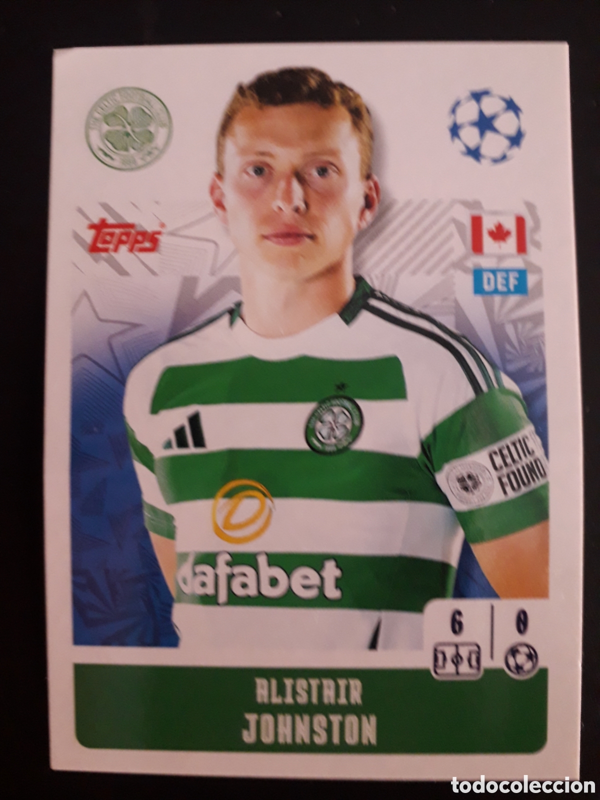 Cartes &agrave; collectionner de Football: JOHNSTON CELTIC N&deg; 140 UEFA CHAMPIONS LEAGUE SEASON TOPPS 24 25 2024 2025 PEDIDO M&Iacute;NIMO 3&euro;