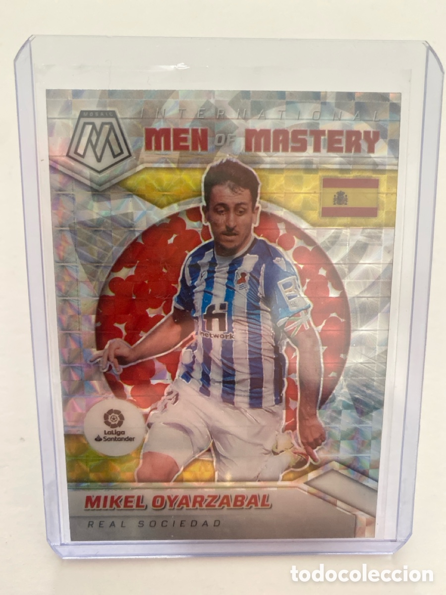 Fu&szlig;ball-Sticker: 31 Mikel OYARZABAL Men of Mastery Real Sociedad LaLiga 2022 2021 Panini PRIZM MOSAIC 22 21